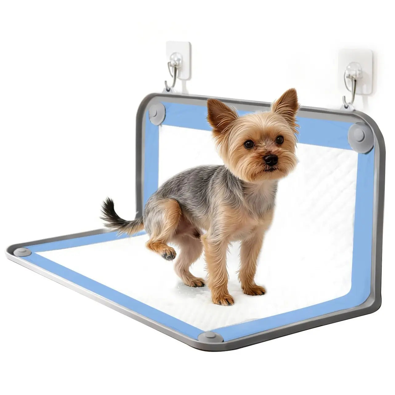 Silicone Dog Training Pad Holder for 24" x 24" Pads - Leak-Proof, Non-Slip with Secure Fasteners, Portable and Easy to Clean