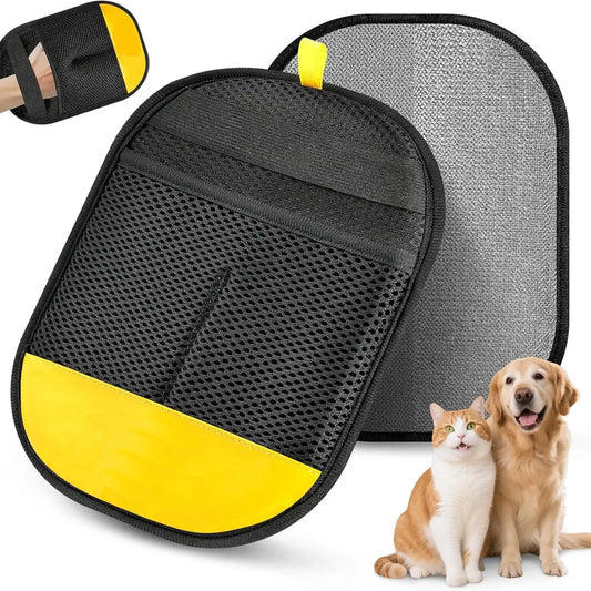 Electrostatic PET Hair Removal Gloves - Dual-Sided Grooming and Cleaning Brush for Cats and Dogs